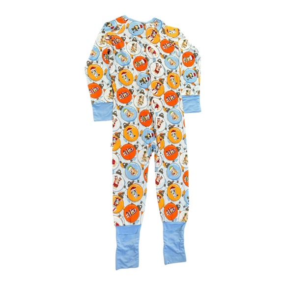 BOJC 3T Holiday Heelers Bluey  Zippy Footie Bamboo Pajamas NWT - Picture 2 of 4